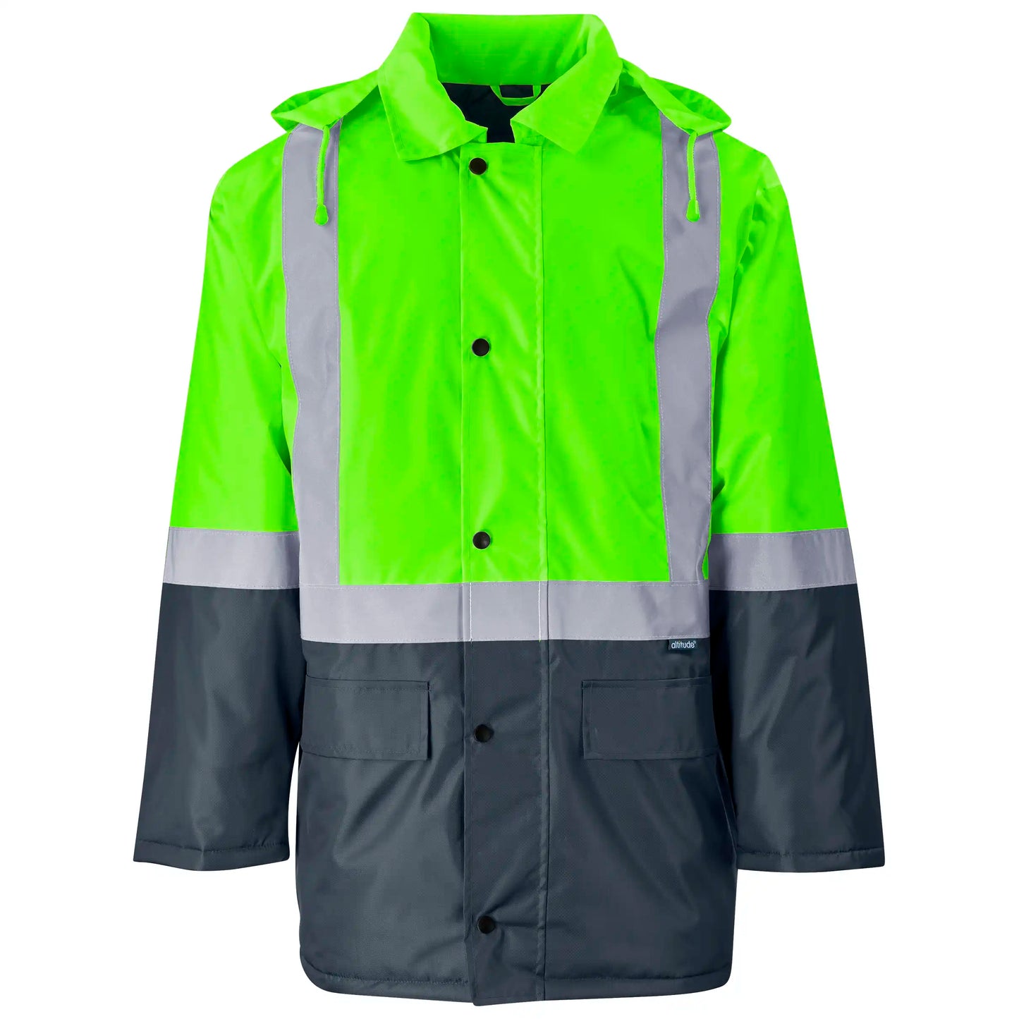 Hazard padded two-tone hi-viz reflective jacket