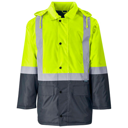 Hazard padded two-tone hi-viz reflective jacket