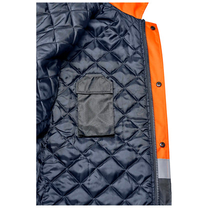 Hazard padded two-tone hi-viz reflective jacket