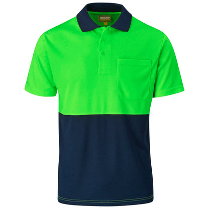 Inspector two-tone hi-viz golf shirt