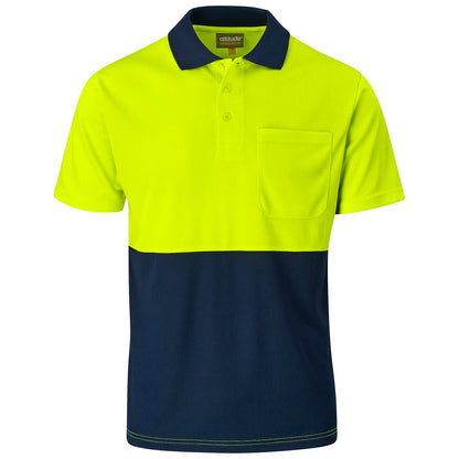 Inspector two-tone hi-viz golf shirt