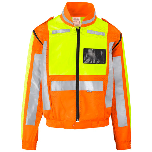 Metro two-tone hi-viz reflective zip-off jacket