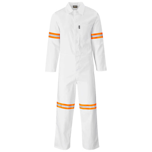 Safety polycotton boiler suit - reflective