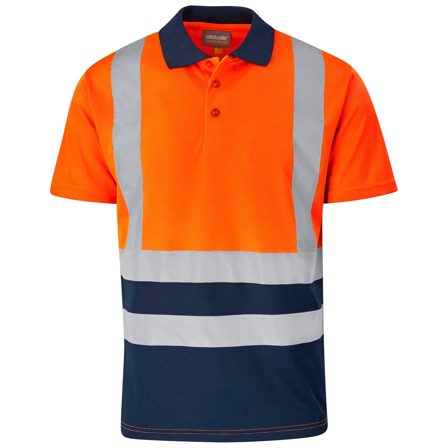 Surveyor two-tone hi-viz reflective golf shirt