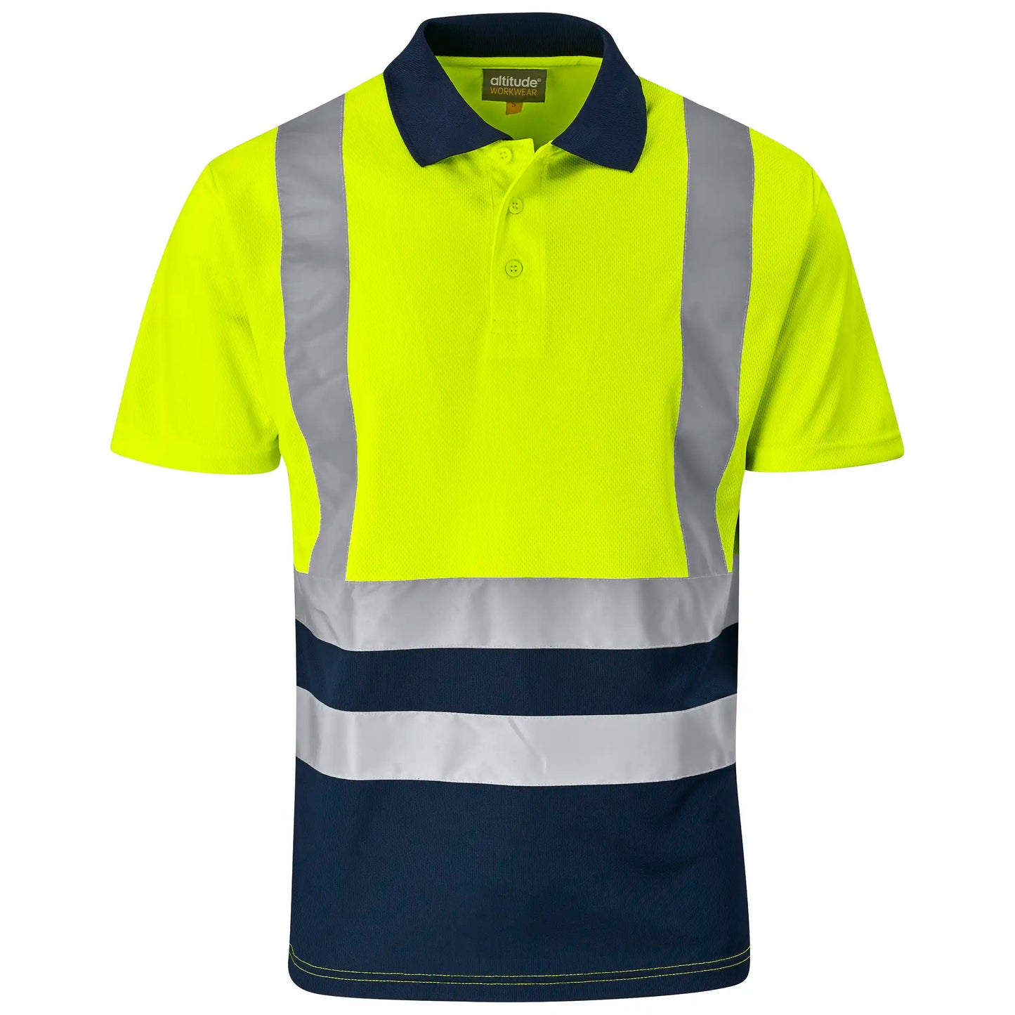 Surveyor two-tone hi-viz reflective golf shirt